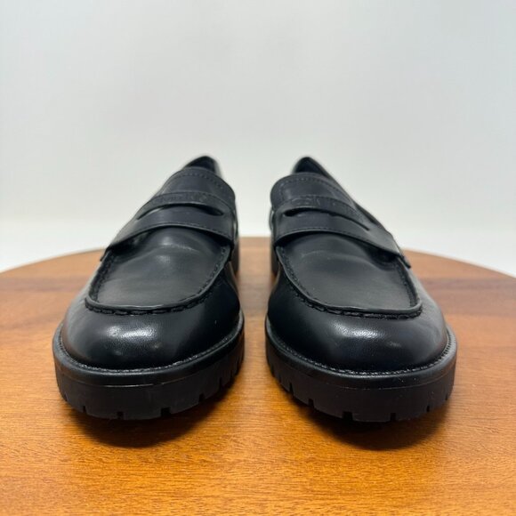 Calvin Klein Penny Loafer Shoes 9.5 M Black Frenza Slip On - Picture 4 of 11
